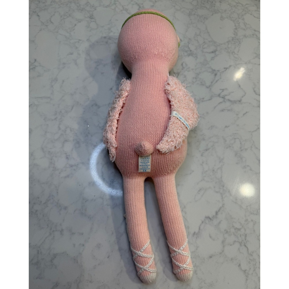 Cuddle + Kind Penelope the Flamingo Regular 20" Hand Knit Plush Doll EUC - Picture 2 of 6